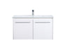 Elegant Lighting - VF44036WH - Single Bathroom Floating Vanity - Rasina - White