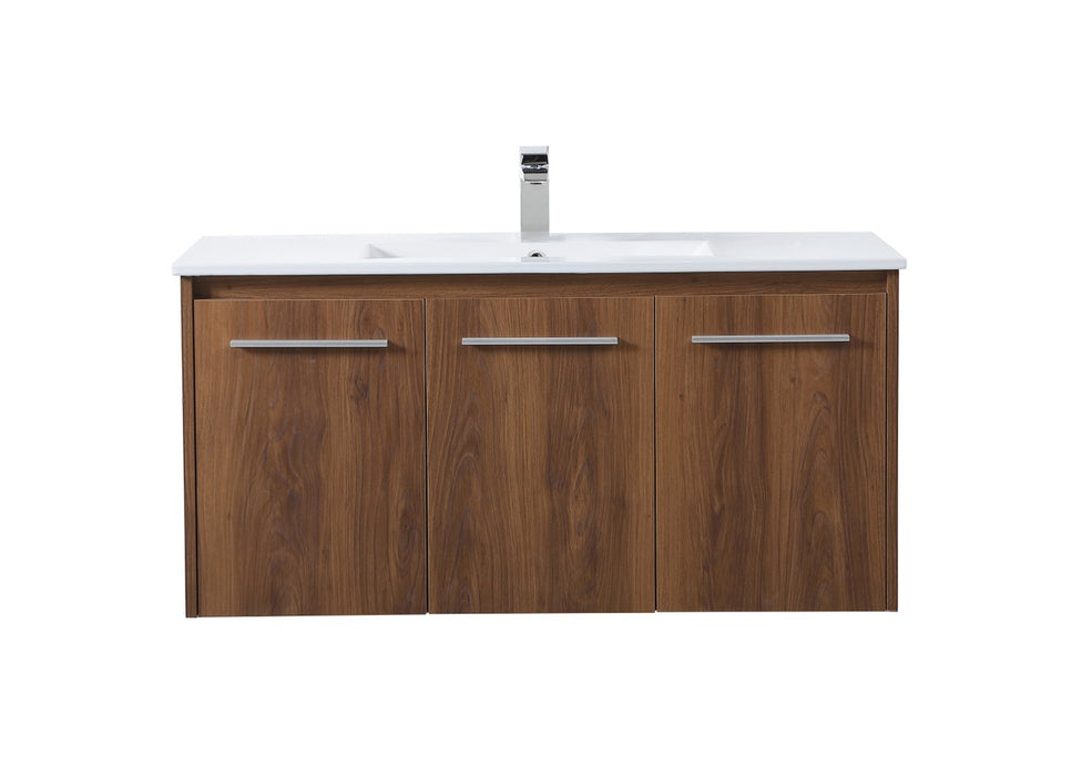 Elegant Lighting - VF44040WB - Single Bathroom Floating Vanity - Rasina - Walnut Brown