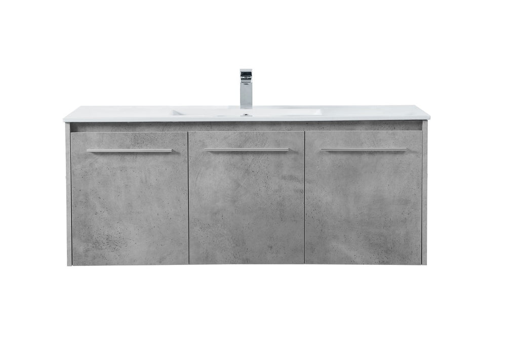 Elegant Lighting - VF44048CG - Single Bathroom Floating Vanity - Rasina - Concrete Grey