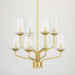 Mitzi - H420808-AGB - Eight Light Chandelier - Kayla - Aged Brass