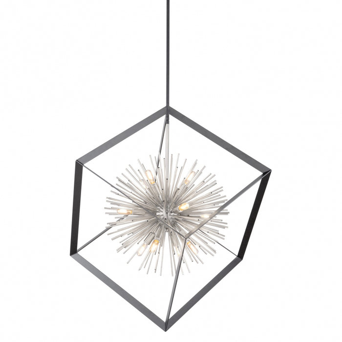 Artcraft - AC11441CH - 12 Light Chandelier - Sunburst - Matte Black & Chrome