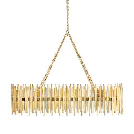 Arteriors - 84038 - Ten Light Chandelier - Prescott - Gold Leaf