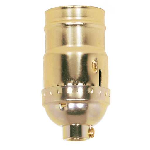 Satco - 80-1020 - 3-Way (2 Circuit) Keyless Socket - Brite Gilt