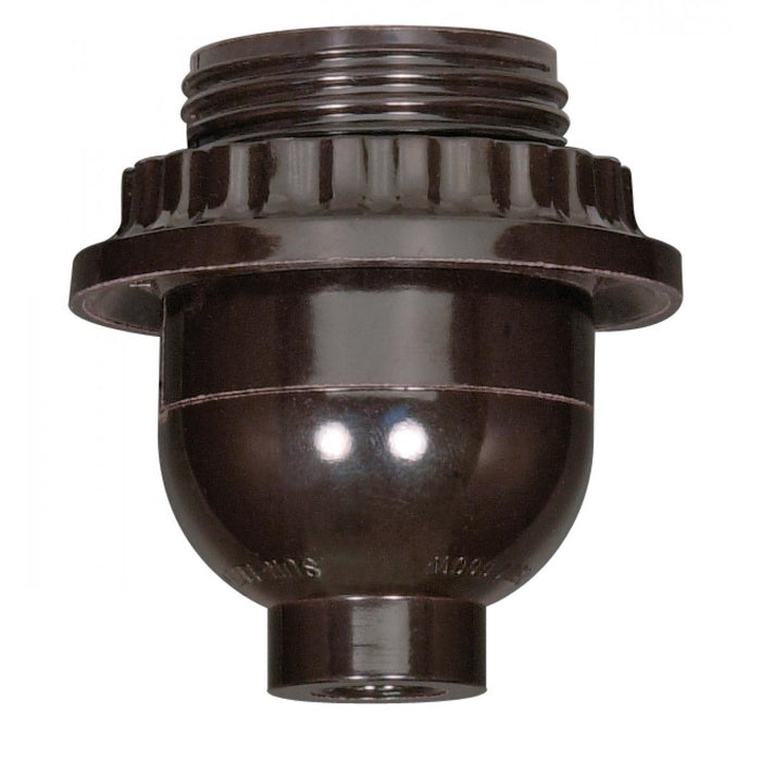 Satco - 80-1072 - Short Keyless With Full Uno Thread And Ring - Black