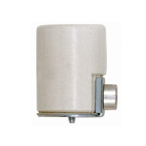 Satco - 80-1083 - Porcelain Socket With Side Outlet And Bushing - Glazed