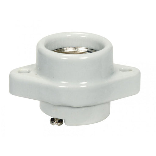 Satco - 80-1149 - Keyless Porcelain One Piece Sign Socket - White