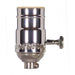 Satco - 80-1180 - On-Off Turn Knob Socket W/Removable Knob - Polished Nickel