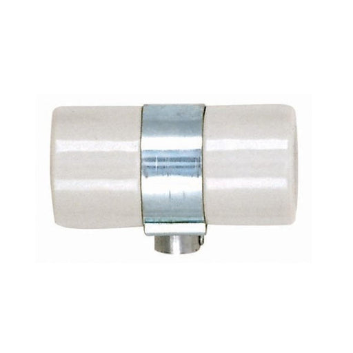 Satco - 80-1226 - Twin Porcelain Socket With Flange Bushing Cap - Glazed White