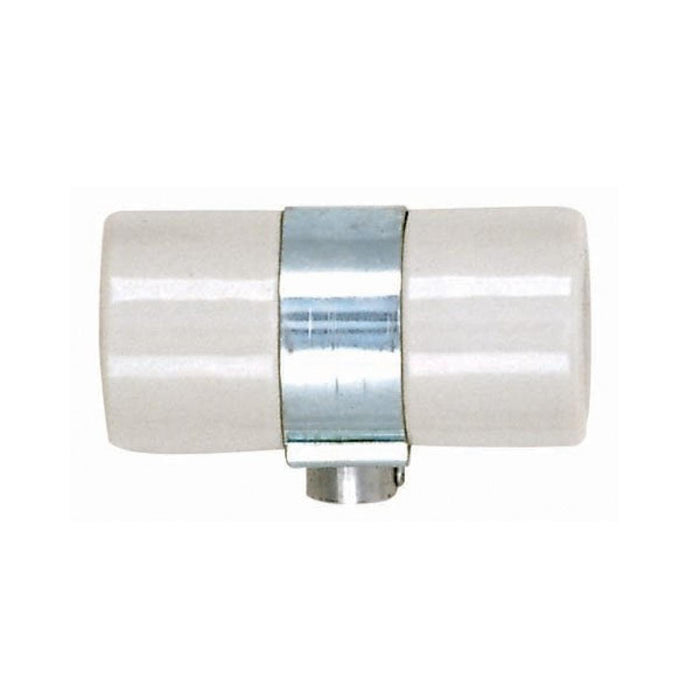 Satco - 80-1226 - Twin Porcelain Socket With Flange Bushing Cap - Glazed White