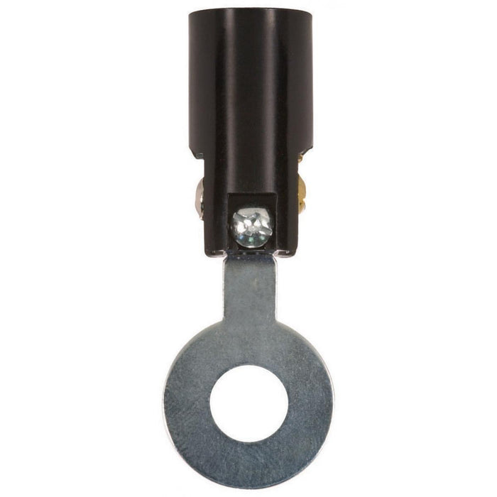 Satco - 80-1274 - Candelabra Base Phenolic Sockets With Spring Clip - Black