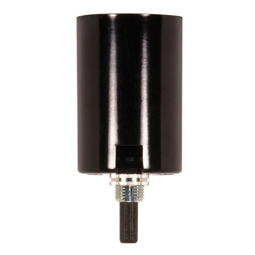 Satco - 80-1326 - Phenolic Bottom Turn Knob With Removable Husk - Black