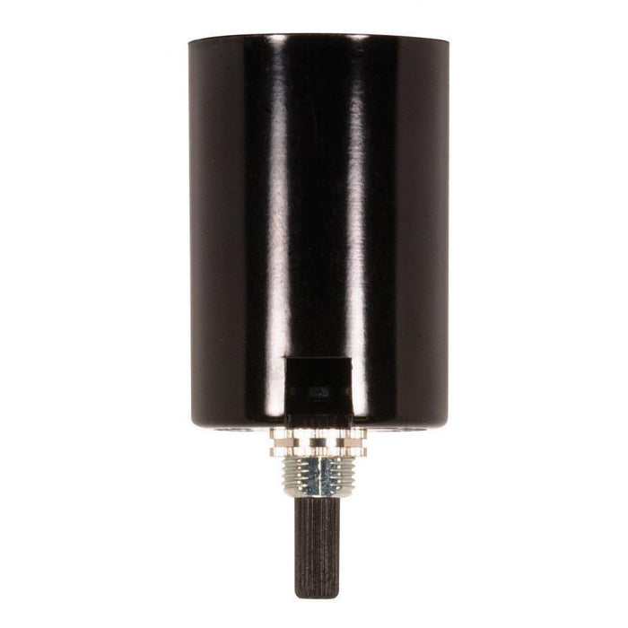 Satco - 80-1326 - Phenolic Bottom Turn Knob With Removable Husk - Black