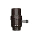 Satco - 80-1112 - On-Off Turn Knob 1/8 Ip Cap W/Metal Bushing Less Set Screw - Black
