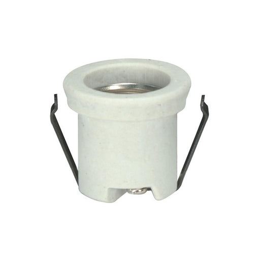 Satco - 80-2032 - Keyless Porcelain With Flange And Double Clip - White