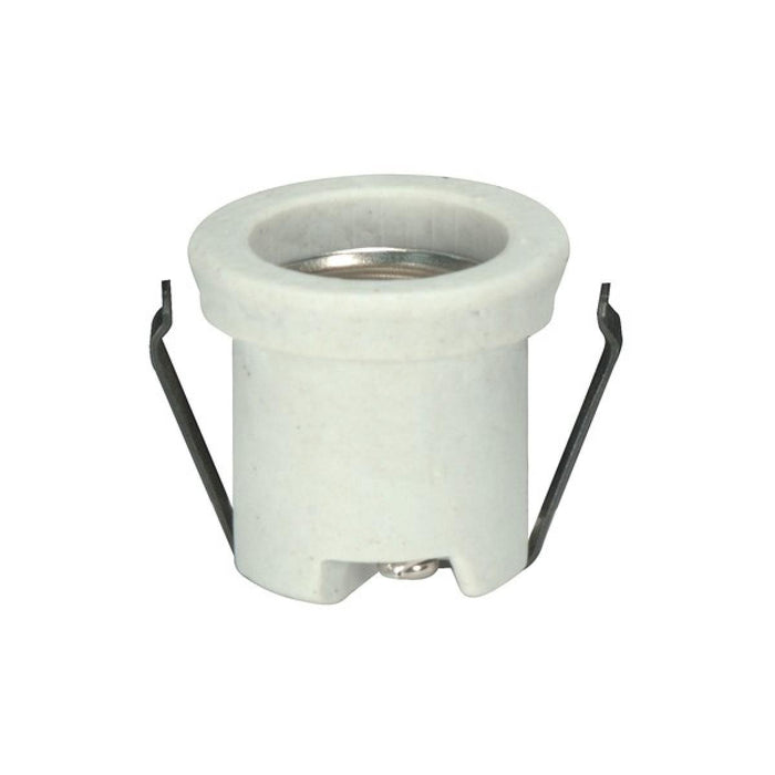 Satco - 80-2032 - Keyless Porcelain With Flange And Double Clip - White