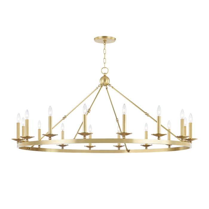 Hudson Valley - 3216-AGB - 16 Light Chandelier - Allendale - Aged Brass