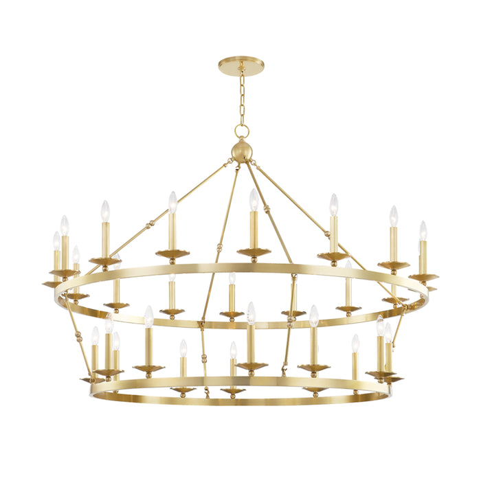 Hudson Valley - 3228-AGB - 28 Light Chandelier - Allendale - Aged Brass