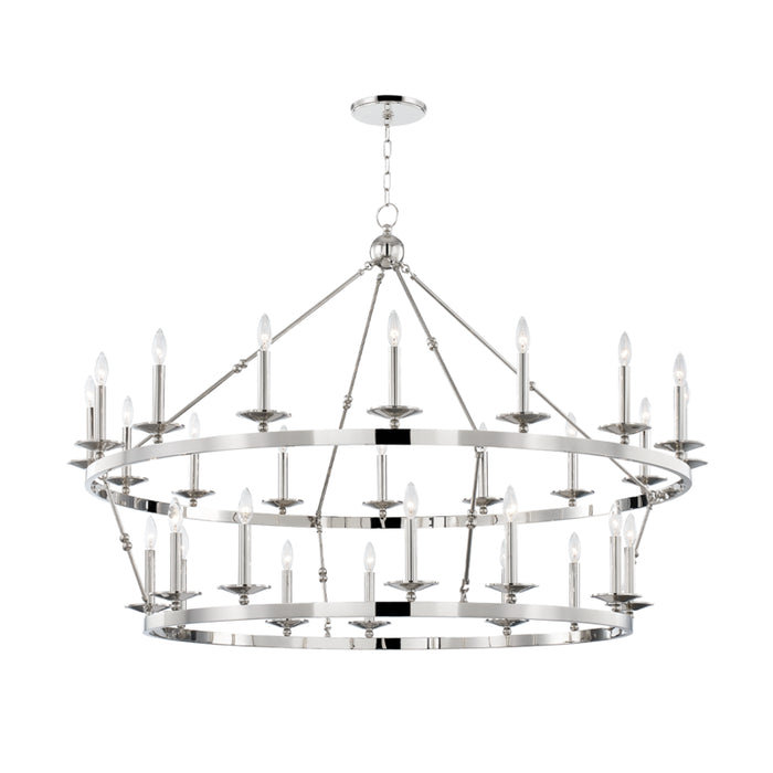 Hudson Valley - 3228-PN - 28 Light Chandelier - Allendale - Polished Nickel