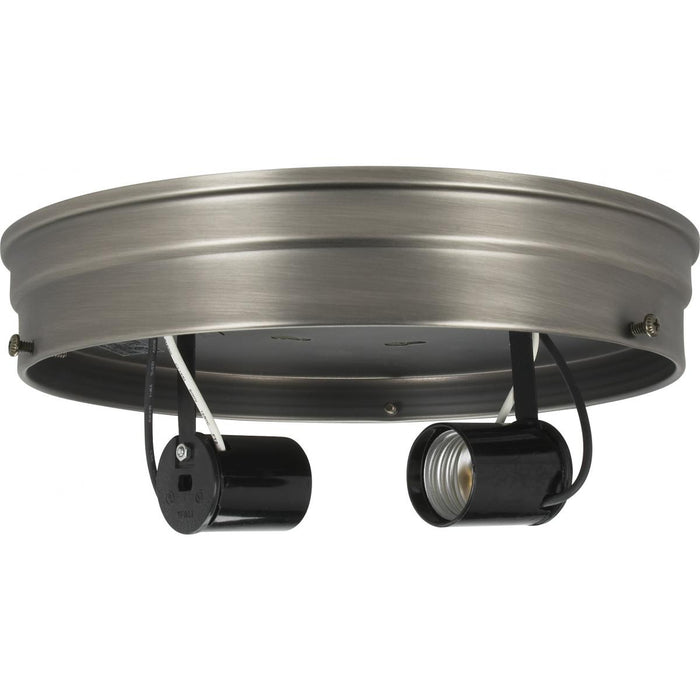 Satco - 90-1439 - Two Light Ceiling Pan - Brushed Nickel