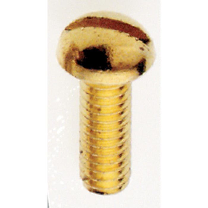 Satco - 90-722 - Round Head Slotted Machine Screw - Brass Plated