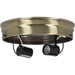 Satco - 90-877 - Two Light Ceiling Pan - Antique Brass