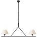Visual Comfort Signature - S 5405AI-L - Two Light Chandelier - Cesta - Aged Iron