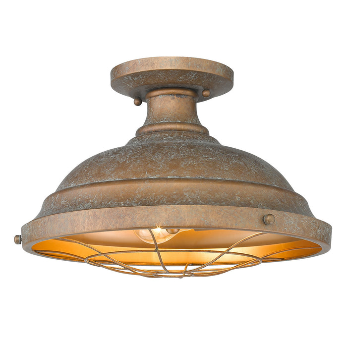 Golden - 7312-SF CP - Two Light Semi-Flush Mount - Bartlett CP - Copper Patina