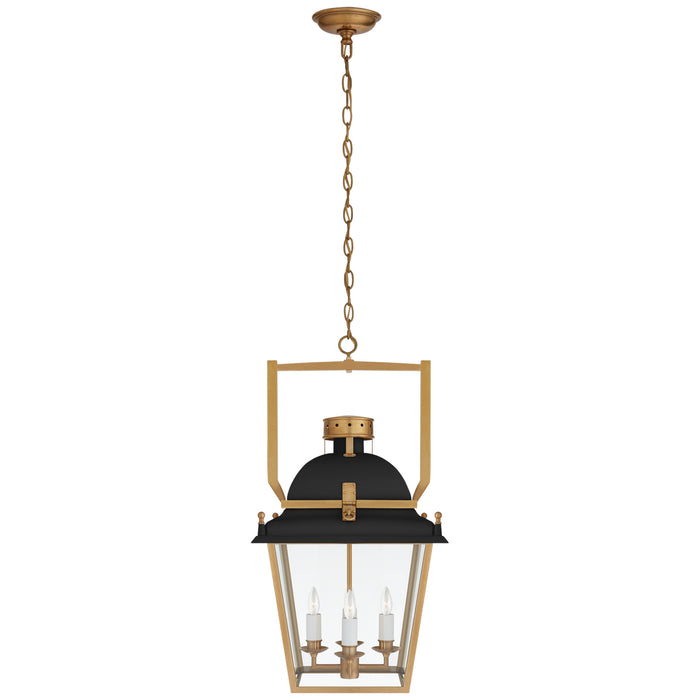 Visual Comfort Signature - CHC 5108BLK/AB-CG - Four Light Lantern - Coventry - Matte Black and Antique-Burnished Brass