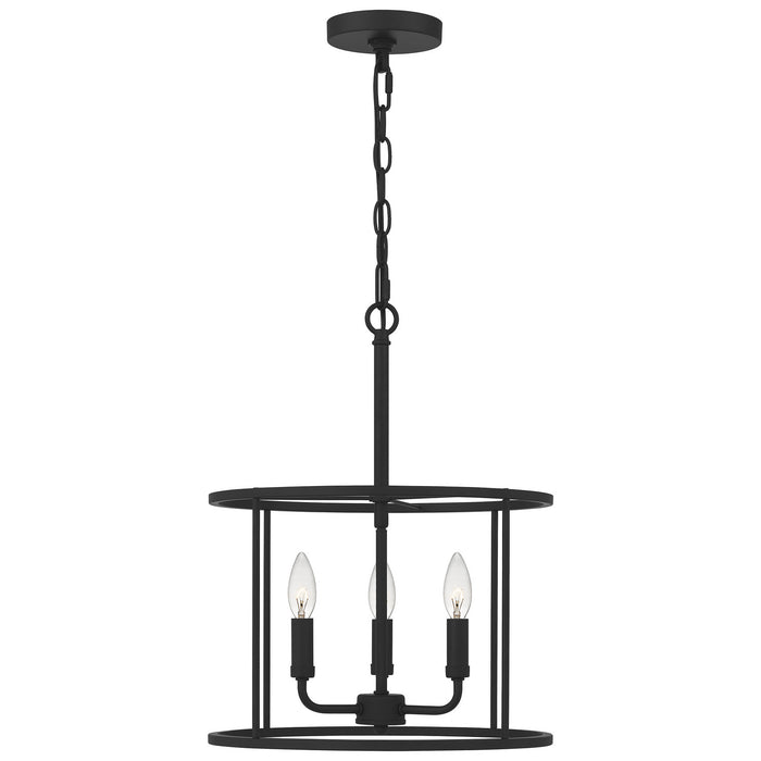 Quoizel - ABR2814MBK - Three Light Pendant - Abner - Matte Black