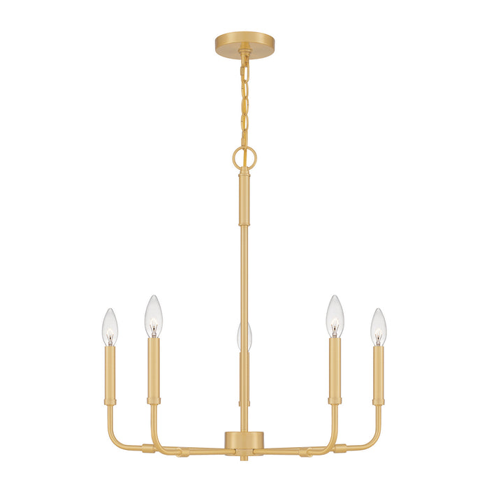 Quoizel - ABR5024AB - Five Light Chandelier - Abner - Aged Brass