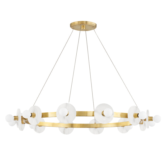 Hudson Valley - 4240-AGB - 12 Light Chandelier - Austen - Aged Brass