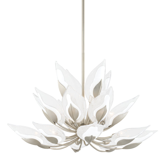 Hudson Valley - 4840-SL - 20 Light Chandelier - Blossom - Silver Leaf