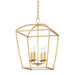 Hudson Valley - 8317-GL - Four Light Pendant - Bryant - Gold Leaf