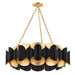 Hudson Valley - 8534-GL/BK - 12 Light Chandelier - Banks - Gold Leaf/Black