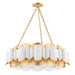 Hudson Valley - 8534-GL/WH - 12 Light Chandelier - Banks - Gold Leaf/White