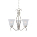 Maxim - 10123FTSN - Three Light Chandelier - Basix - Satin Nickel