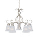 Maxim - 10124FTSN - Five Light Chandelier - Basix - Satin Nickel