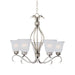 Maxim - 10125FTSN - Five Light Chandelier - Basix - Satin Nickel