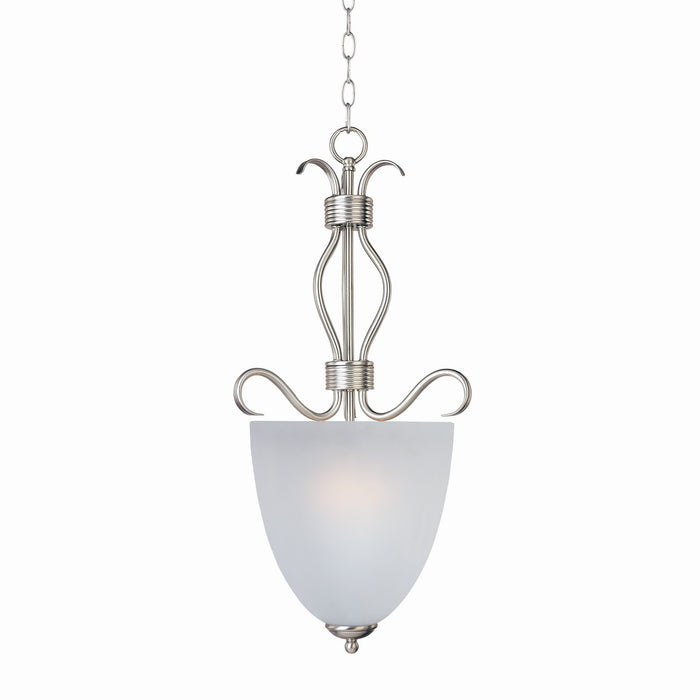 Maxim - 10130FTSN - Two Light Entry Foyer Pendant - Basix - Satin Nickel