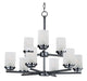 Maxim - 10206FTBK - Nine Light Chandelier - Corona - Black