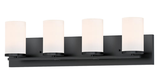 Maxim - 10284SWBK - Four Light Bath Vanity - Lateral - Black