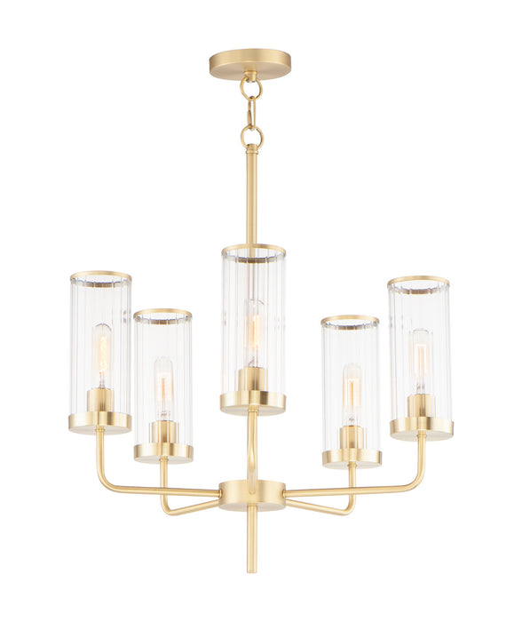 Maxim - 11475CRSBR - Five Light Chandelier - Crosby - Satin Brass