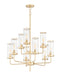 Maxim - 11479CRSBR - Nine Light Chandelier - Crosby - Satin Brass