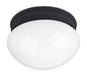 Maxim - 5880WTBK - One Light Flush Mount - Essentials - 588x - Black