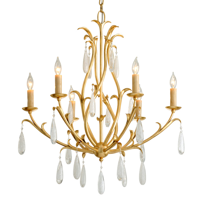 Corbett Lighting - 293-06-GL - Six Light Chandelier - Prosecco - Gold Leaf