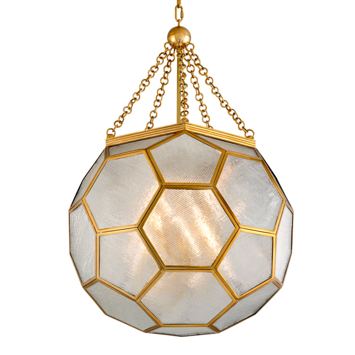 Corbett Lighting - 301-78-VB - Eight Light Chandelier - Hexsation - Vintage Brass