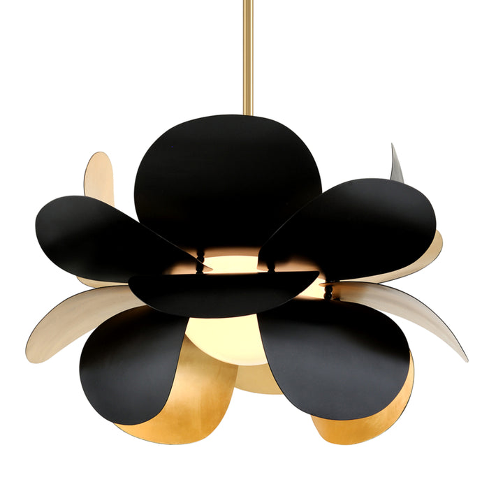 Corbett Lighting - 308-43 - One Light Chandelier - Ginger - Gold Leaf/Black