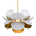 Corbett Lighting - 314-42 - One Light Chandelier - Ginger - Gold Leaf/White