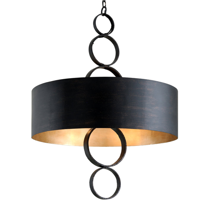 Troy Lighting - F7236-CH - Eight Light Pendant - Rivington - Charred Copper