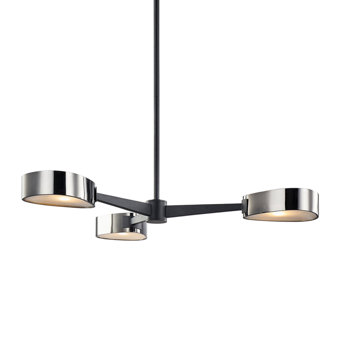 Troy Lighting - F7333-TBK/BCR - Three Light Chandelier - Allisio - Carbide Black And Black Chrome